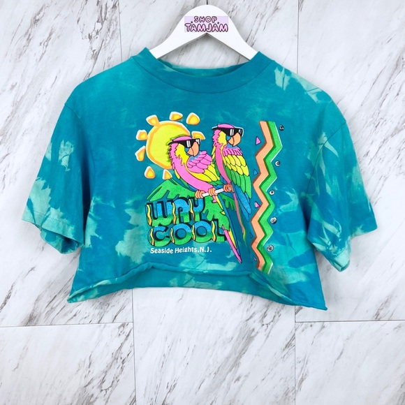 Vintage Tops - Vintage Seaside Heights New Jersey Crop Top